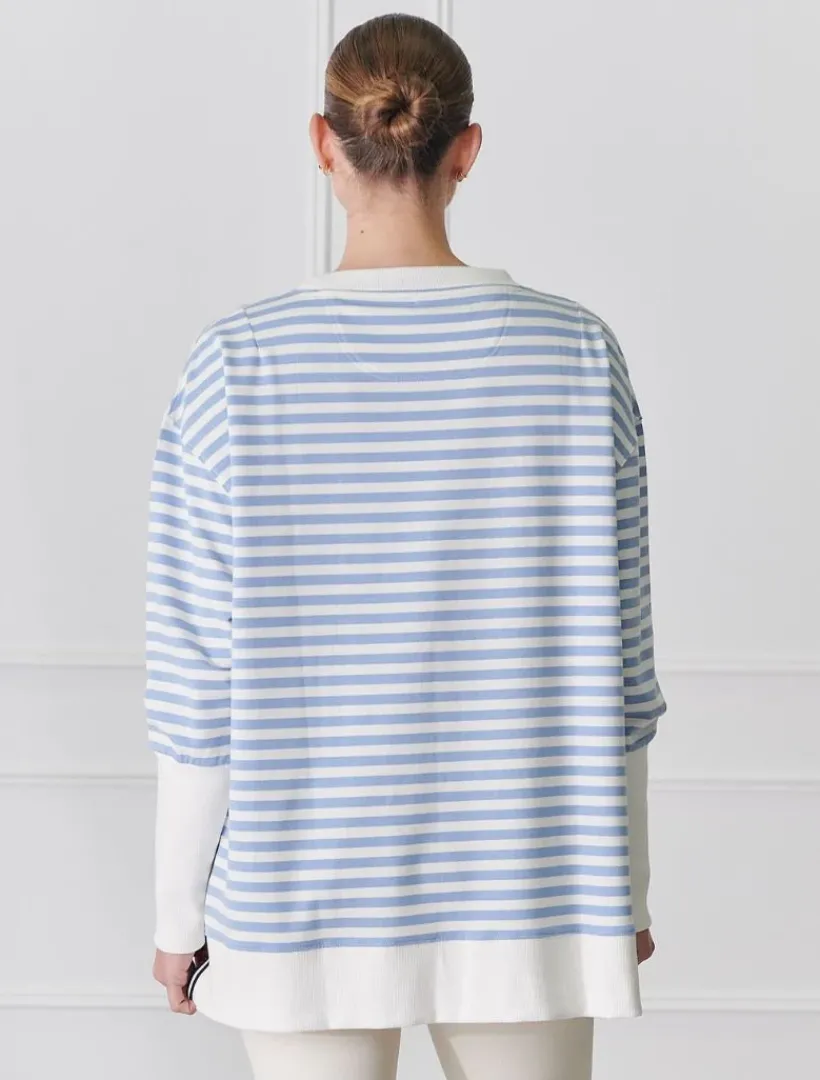 Knits And Jumpers|Shirts And Tops*Zjoosh Claudia Striped Sweatshirt Blue