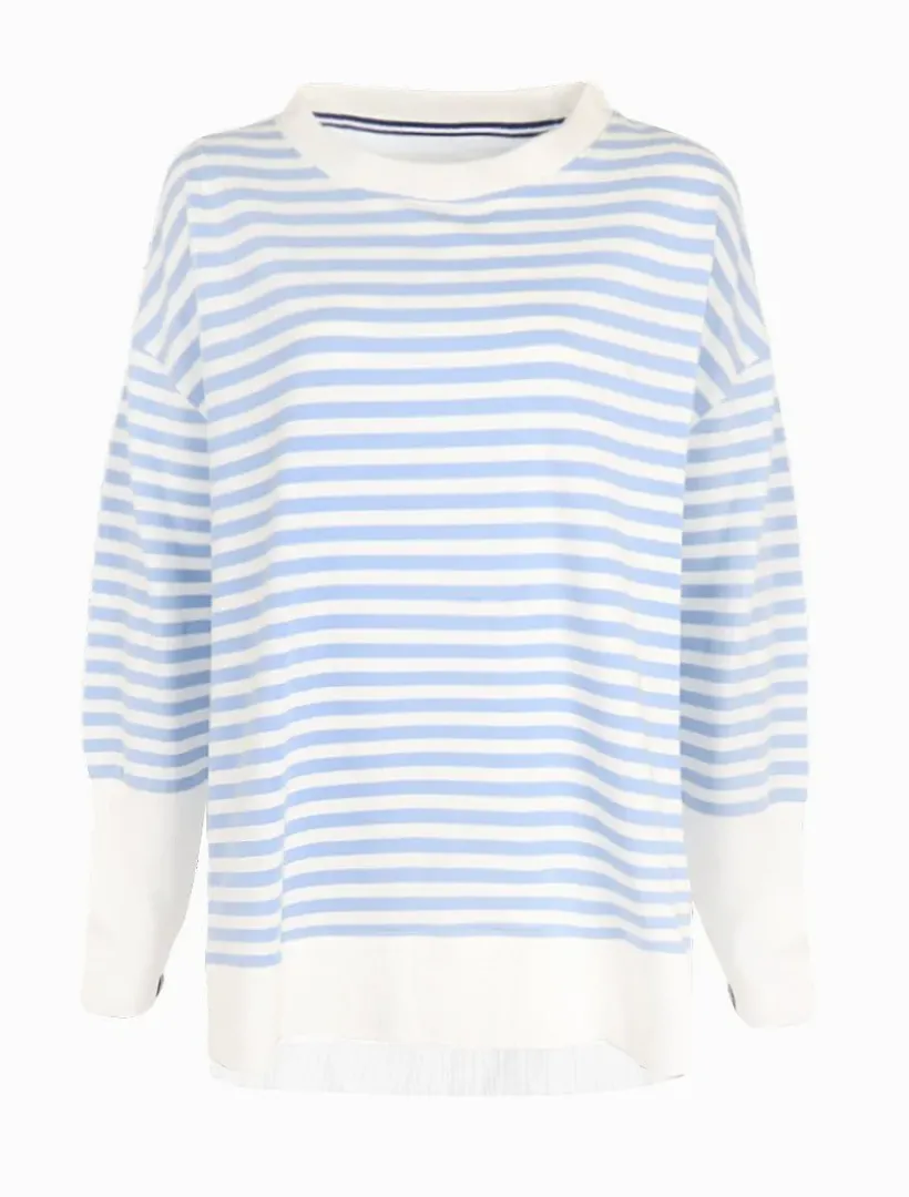 Knits And Jumpers|Shirts And Tops*Zjoosh Claudia Striped Sweatshirt Blue