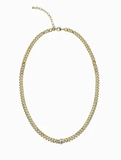Necklaces|Gold Jewellery*Zjoosh Clear Crystal Necklace Gold