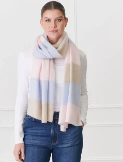 Cashmere Scarves|Scarves*Zjoosh Copenhagen Cashmere Scarf Beige Blue Pink
