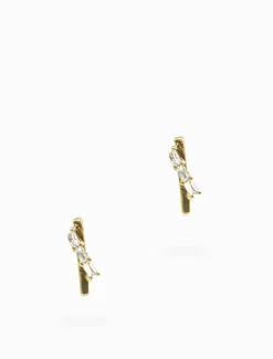 Earrings|Gold Jewellery*Zjoosh Criss Cross Sticks Studs Gold