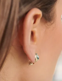 Clip-On Earrings|Earrings*Zjoosh Crystal Surround Clip Ons Light Blue LightBlue