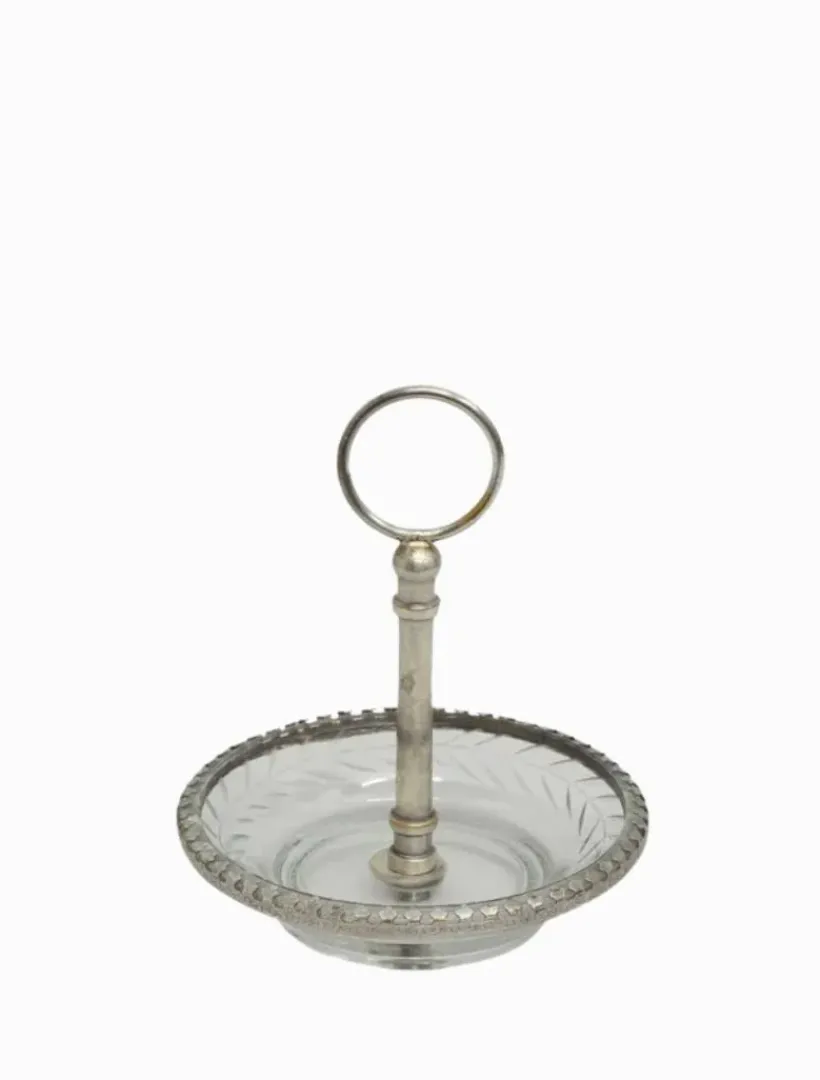 Jewellery Storage|Jewellery And Trinket Boxes*3rd Party Other Cut Glass Ring Dish with Handle