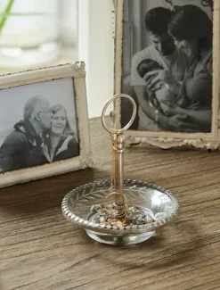 Jewellery Storage|Jewellery And Trinket Boxes*3rd Party Other Cut Glass Ring Dish with Handle