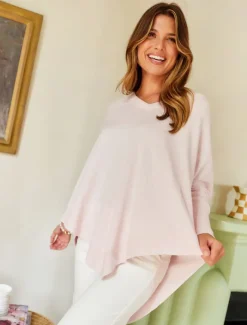 Knits And Jumpers*Zjoosh Dahlia Cotton Cashmere Jumper Pink