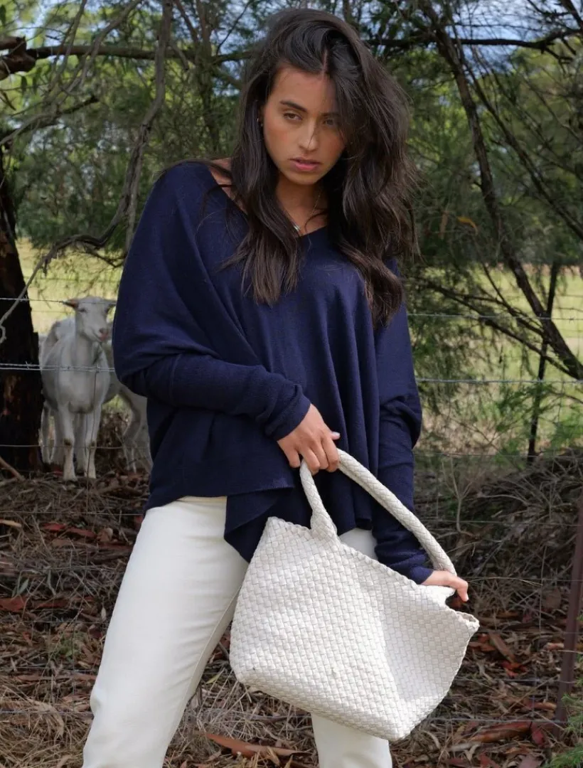 Knits And Jumpers*Zjoosh Dahlia Cotton Cashmere Jumper Navy