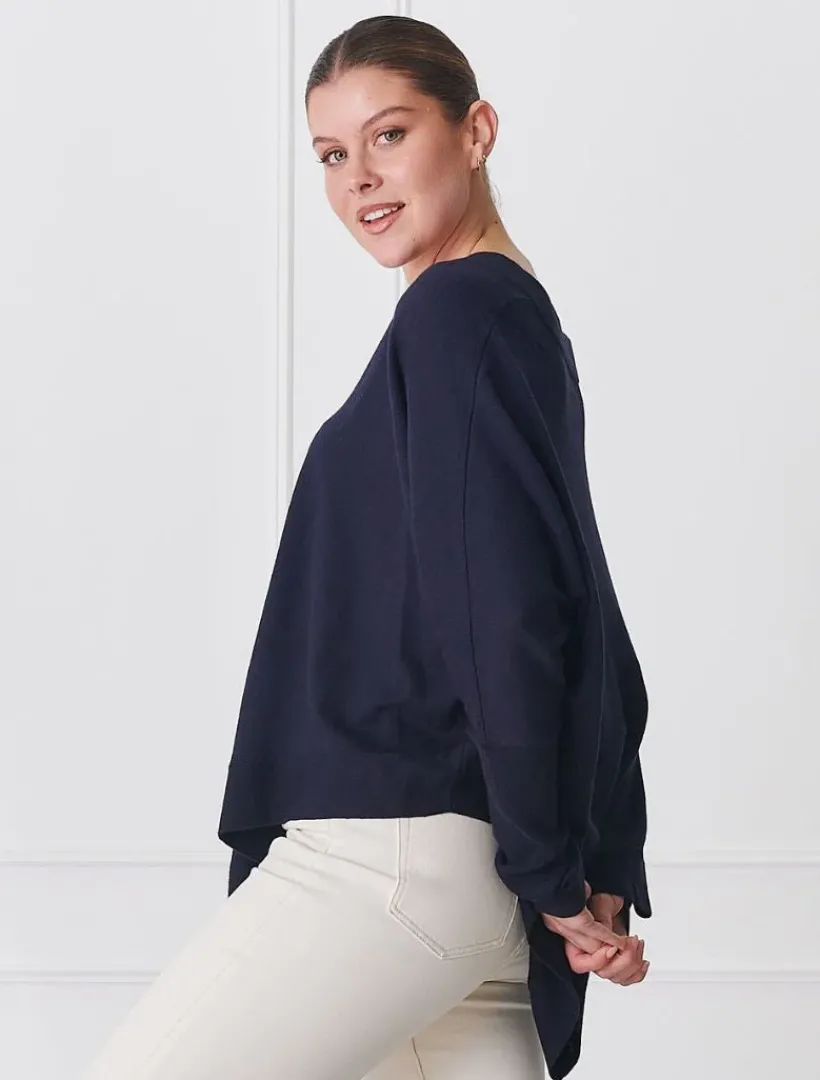 Knits And Jumpers*Zjoosh Dahlia Cotton Cashmere Jumper Navy
