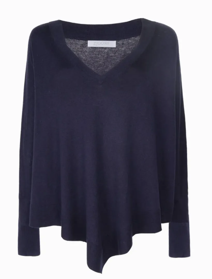 Knits And Jumpers*Zjoosh Dahlia Cotton Cashmere Jumper Navy