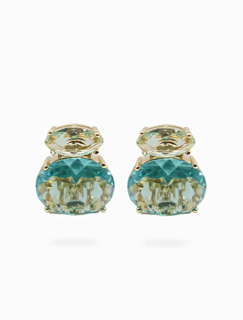 Clip-On Earrings|Earrings*Zjoosh Double Crystal Clip Ons Minties