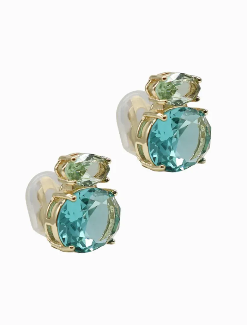 Clip-On Earrings|Earrings*Zjoosh Double Crystal Clip Ons Minties