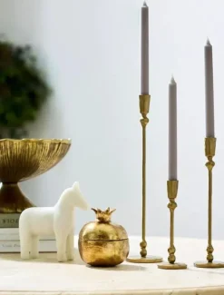 Tea Lights & Candle Holders*3rd Party Other Eddie Gold Candleholder Medium