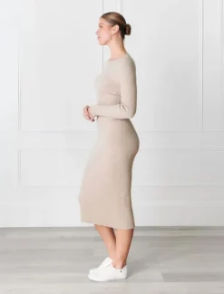 Dresses*Zjoosh Eden Rib Knit Dress Oatmeal