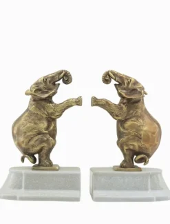 Home Ornaments|Ceramics*Zjoosh Elephant Bookends