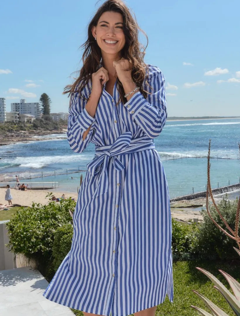 Dresses*Zjoosh Emma Striped Dress Navy