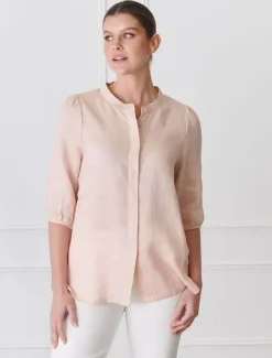 Shirts And Tops*Zjoosh Evie Linen Shirt - FINAL SALE Cantelope
