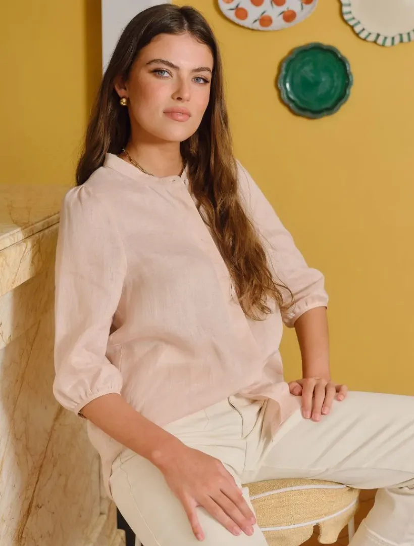 Shirts And Tops*Zjoosh Evie Linen Shirt - FINAL SALE Cantelope