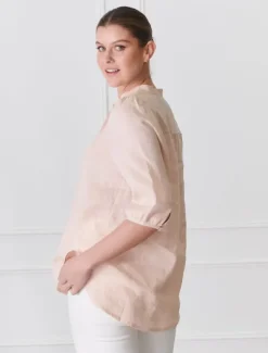 Shirts And Tops*Zjoosh Evie Linen Shirt - FINAL SALE Cantelope