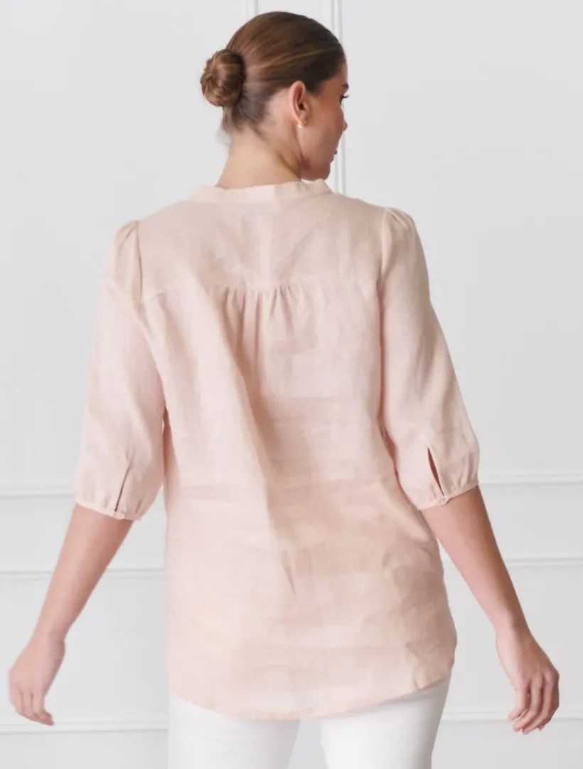 Shirts And Tops*Zjoosh Evie Linen Shirt - FINAL SALE Cantelope