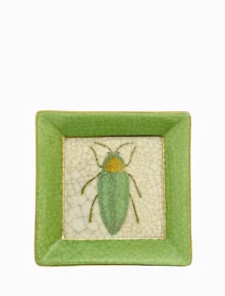 Ceramics*3rd Party Other Exotico Wall Plate Buprestis Green