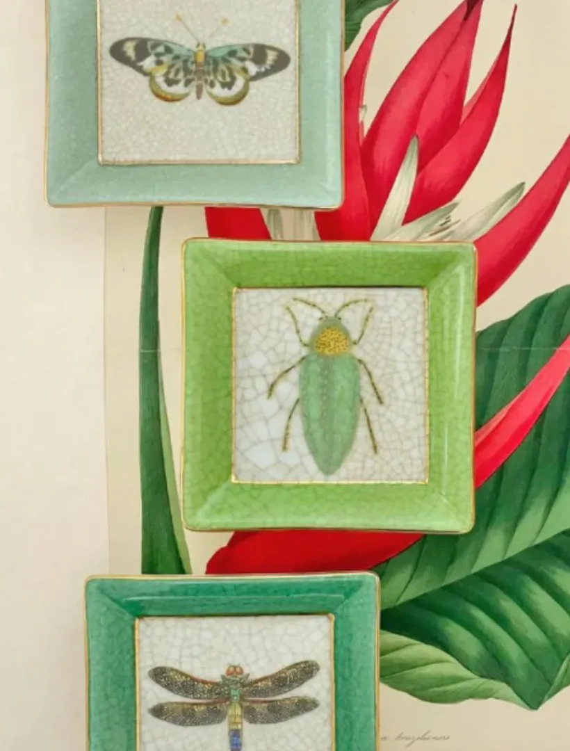 Ceramics*3rd Party Other Exotico Wall Plate Buprestis Green