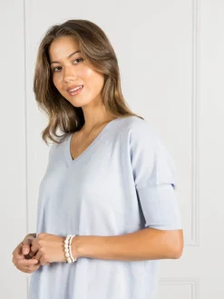 Knits And Jumpers*Zjoosh Felicity Knit Jumper Sky Blue SkyBlue