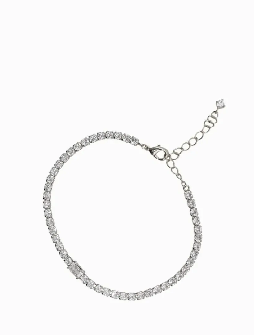 Bangles And Bracelets|Silver Jewellery*Zjoosh Fine Crystal Bracelet Silver