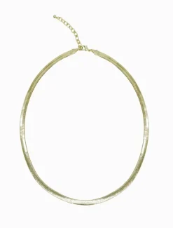 Necklaces|Gold Jewellery*Zjoosh Flat Snake Chain Short Gold