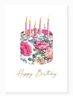 Stationery*Zjoosh Floral Cake Card
