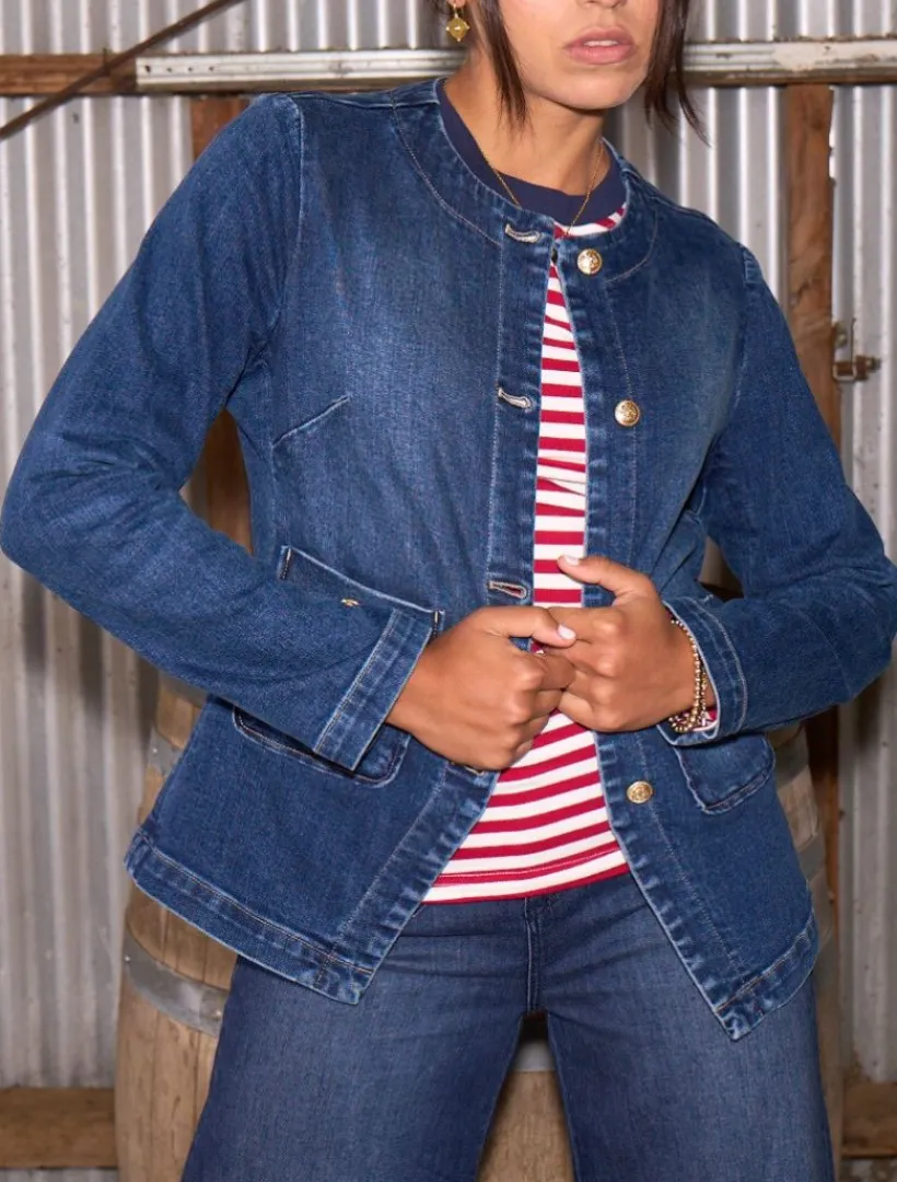 Jackets And Coats*Zjoosh Florence Denim Jacket Indigo