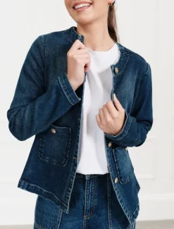 Jackets And Coats*Zjoosh Florence Denim Jacket Indigo