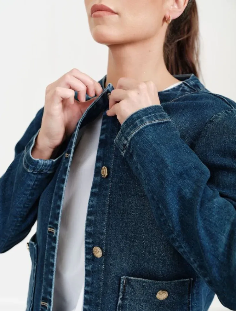 Jackets And Coats*Zjoosh Florence Denim Jacket Indigo