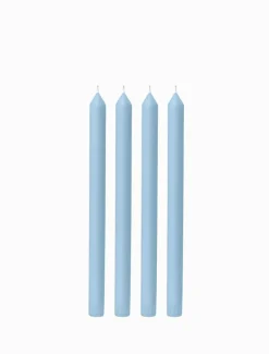 Unscented Candles*3rd Party Other French Blue 30cm Dinner Candle (Pack of 4)