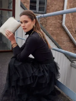 Shirts And Tops*Zjoosh Freya Frill Top Black