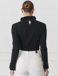 Shirts And Tops*Zjoosh Freya Frill Top Black