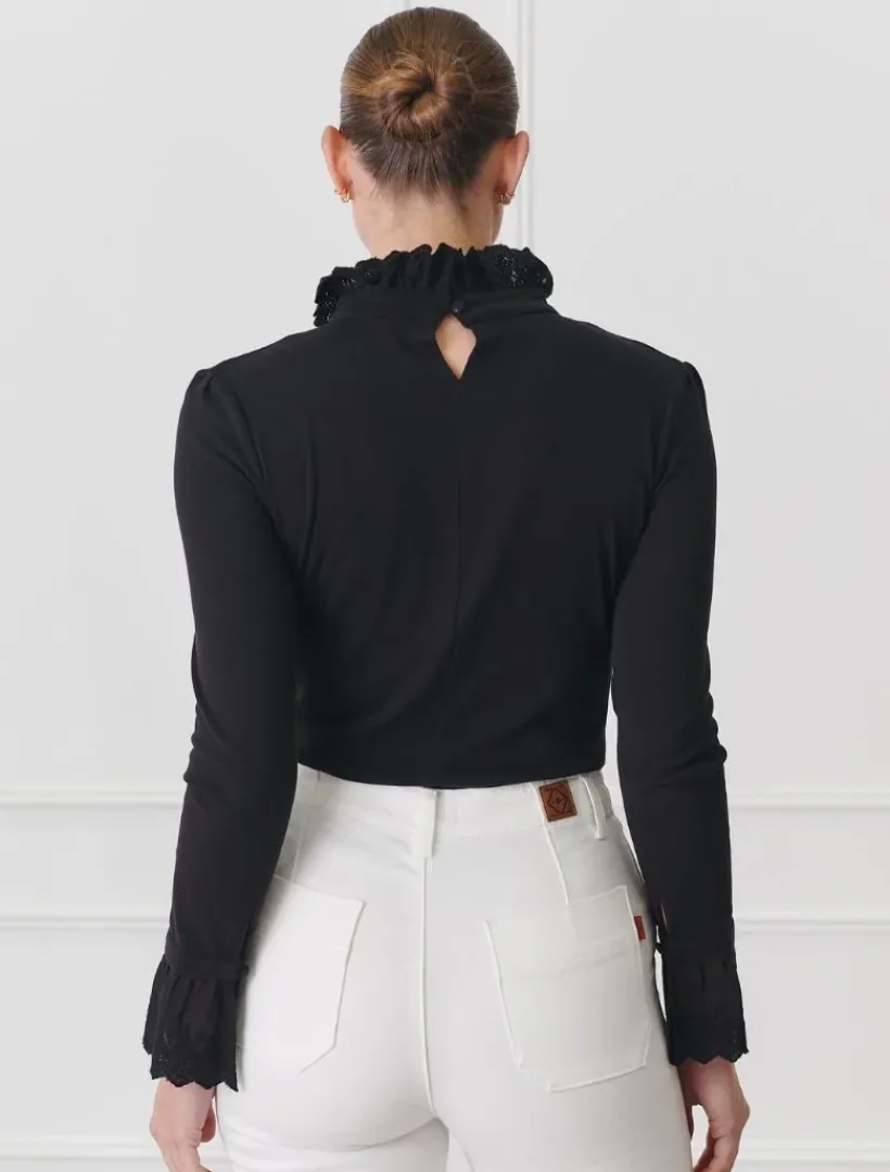 Shirts And Tops*Zjoosh Freya Frill Top Black