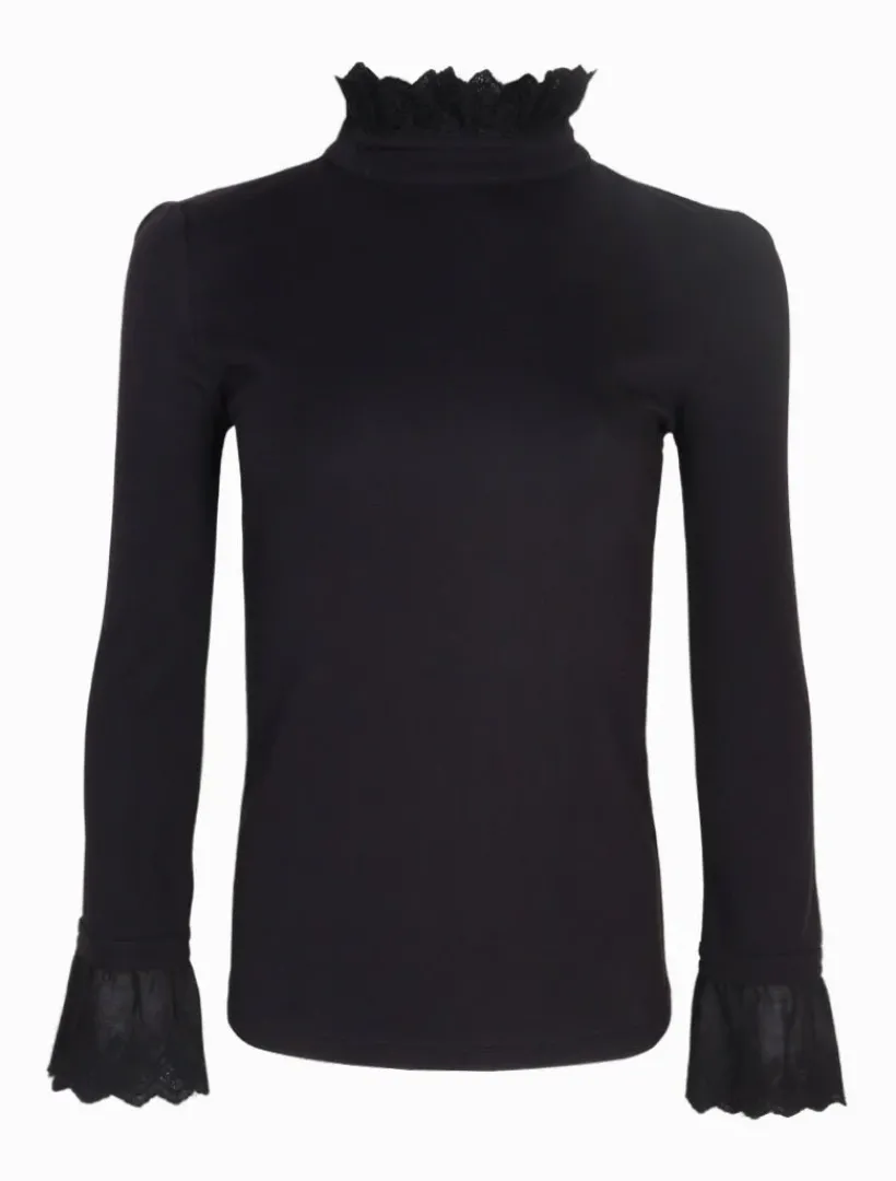 Shirts And Tops*Zjoosh Freya Frill Top Black