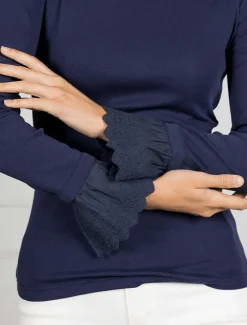 Shirts And Tops*Zjoosh Freya Frill Top Navy