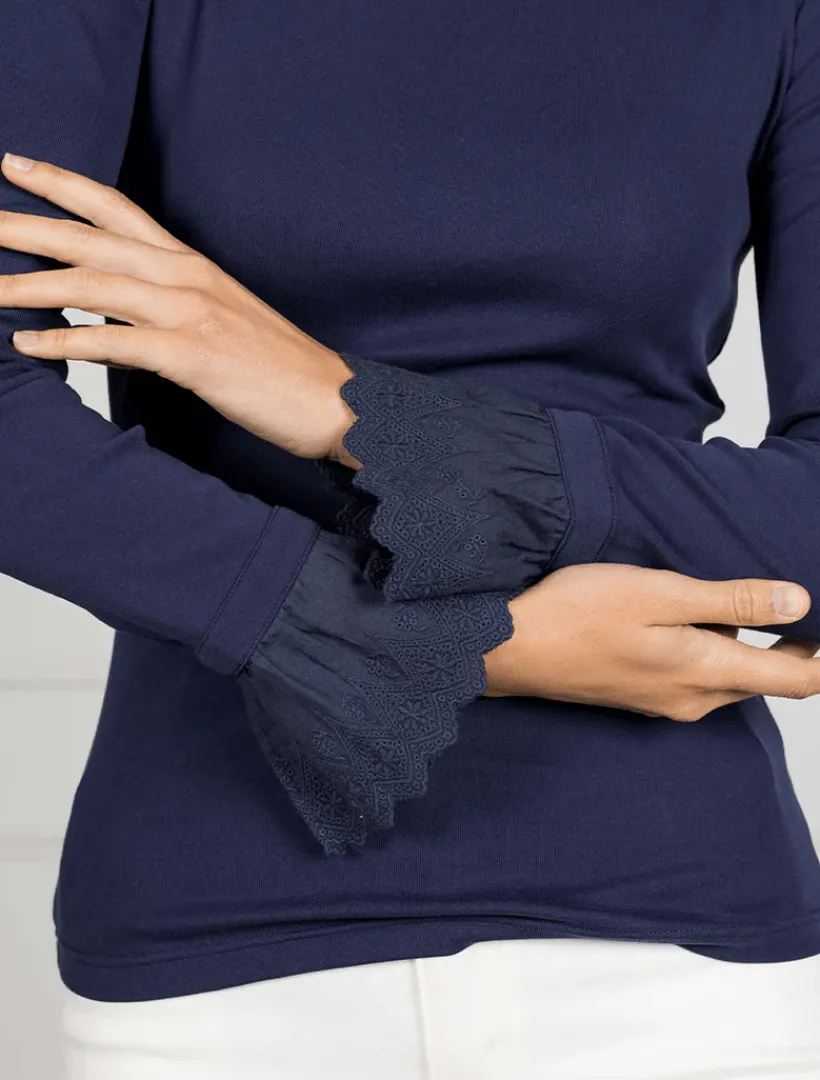 Shirts And Tops*Zjoosh Freya Frill Top Navy