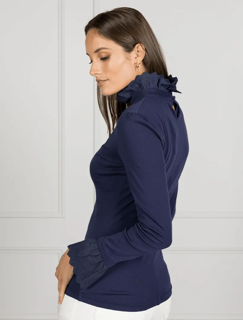 Shirts And Tops*Zjoosh Freya Frill Top Navy