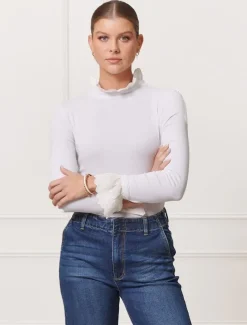 Shirts And Tops*Zjoosh Freya Frill Top White