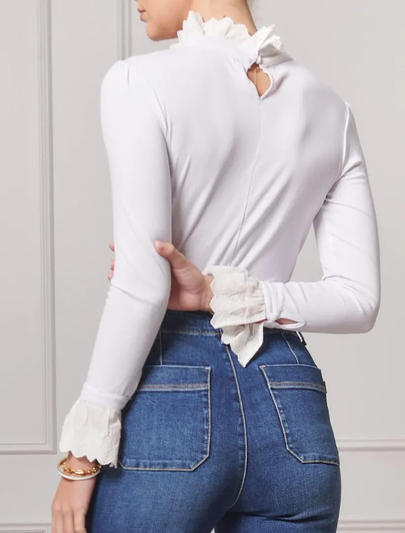 Shirts And Tops*Zjoosh Freya Frill Top White