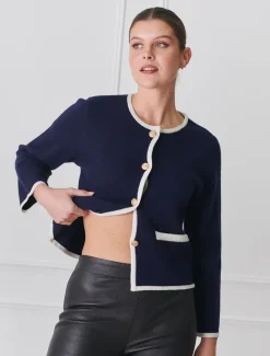 Jackets And Coats|Knits And Jumpers*Zjoosh Gabrielle Knit Jacket Navy