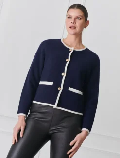 Jackets And Coats|Knits And Jumpers*Zjoosh Gabrielle Knit Jacket Navy