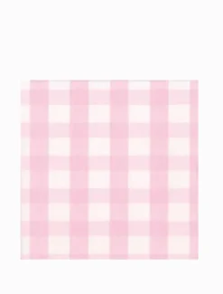 Disposable Napkins*3rd Party Other Gingham Lunch Napkins 20pk Pink
