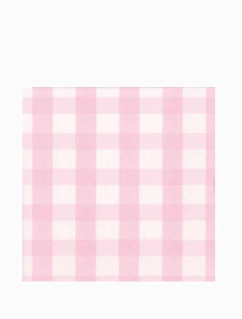 Disposable Napkins*3rd Party Other Gingham Lunch Napkins 20pk Pink