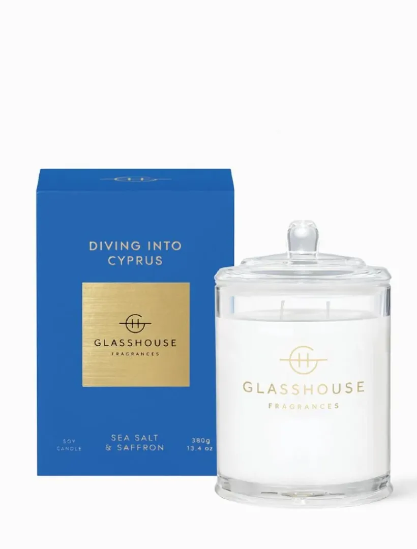 Scented Candles|Glasshouse Fragrances*Glasshouse Fragrances Diving Into Cyprus Candle 380G