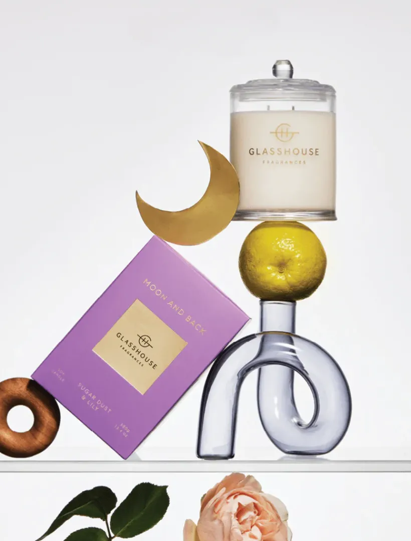 Glasshouse Fragrances|Scented Candles*Glasshouse Fragrances Moon and Back Candle 380G