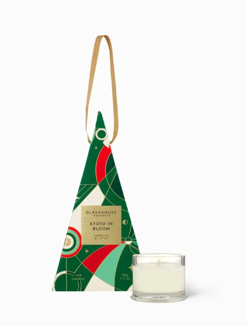 Scented Candles|Glasshouse Fragrances*Glasshouse Kyoto in Bloom Christmas Bauble Candle 30g - FINAL SALE