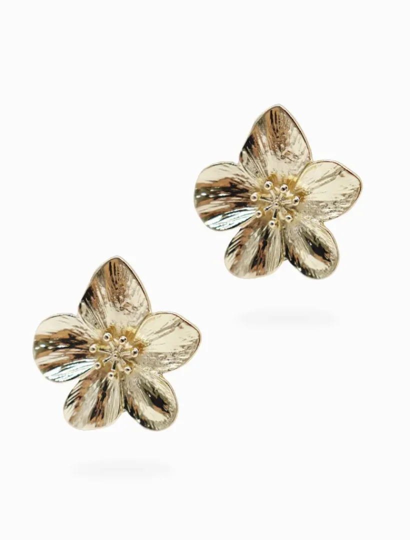 Earrings|Gold Jewellery*Zjoosh Gold Flower Studs
