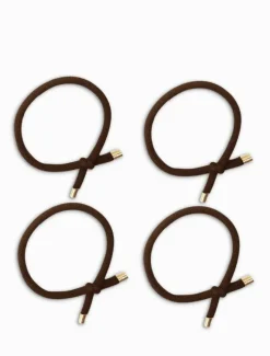 Hats & Hair Accessories*Zjoosh Gold Tip Hair Ties Pack of 4 Brown